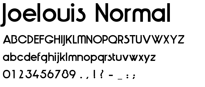 JoeLouis Normal font
